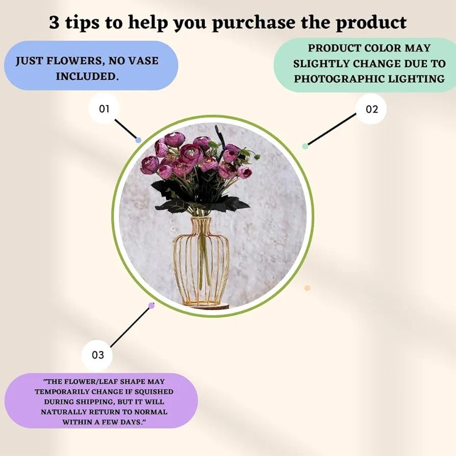 SATYAM KRAFT 2 Pcs Artificial Rose Flower Sticks | Decorative Items for Home Decor, Room, Living Room, Table Centerpiece, Balcony, Office | Perfect for Wedding, Birthday, Enagagement